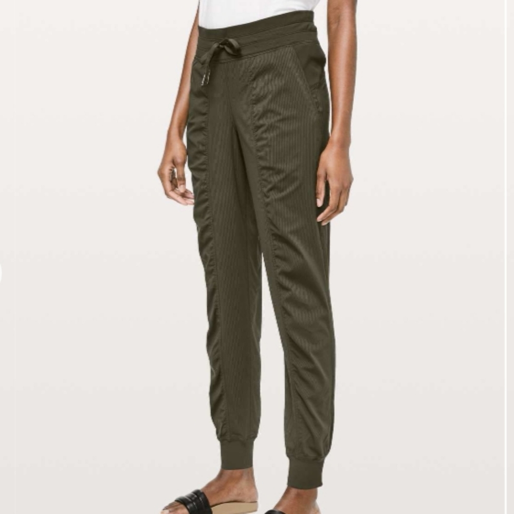 Lululemon Dance Studio Jogger pants *29" Dark Olive swift sz 12 relaxed fitting